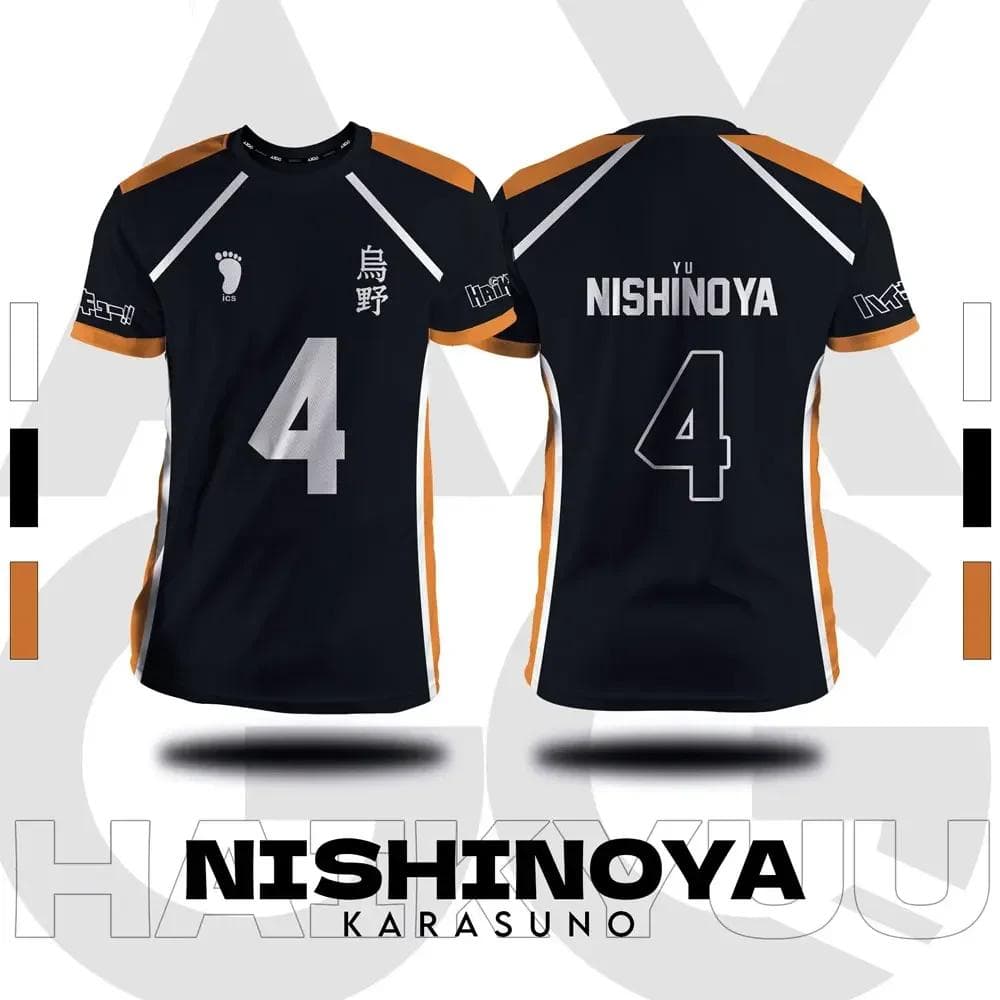 Haikyuu Fukurodani Hinata Cartoon Anime Cosplay Men Jersey Short Sleeve Kids Tee Clothing Unisex Tops New Fashion Women T-shirt M
