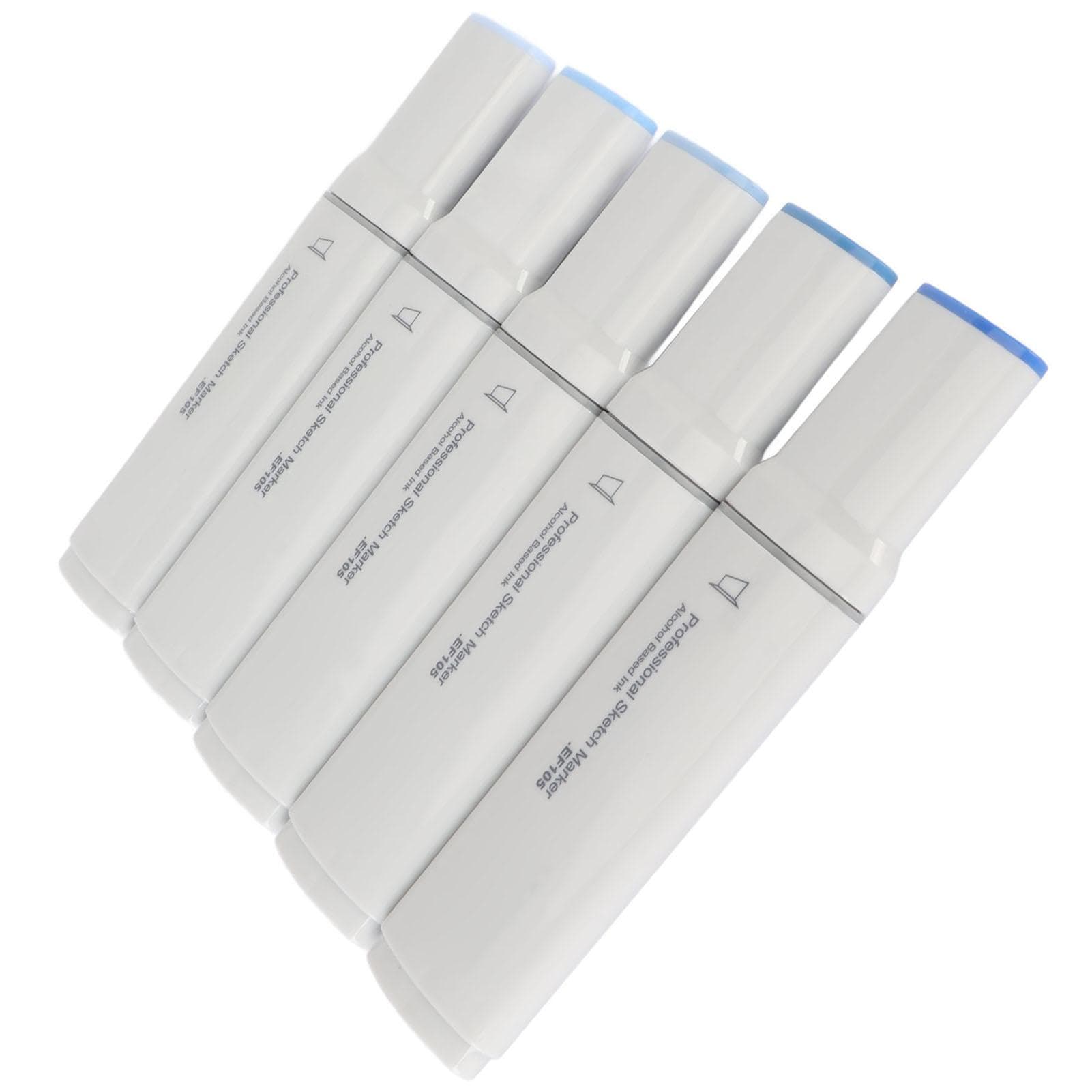 5PCS Jumbo Markers Large Wide Head Even Fluent Ink Absorption Jumbo Art Markers for Painting Blue