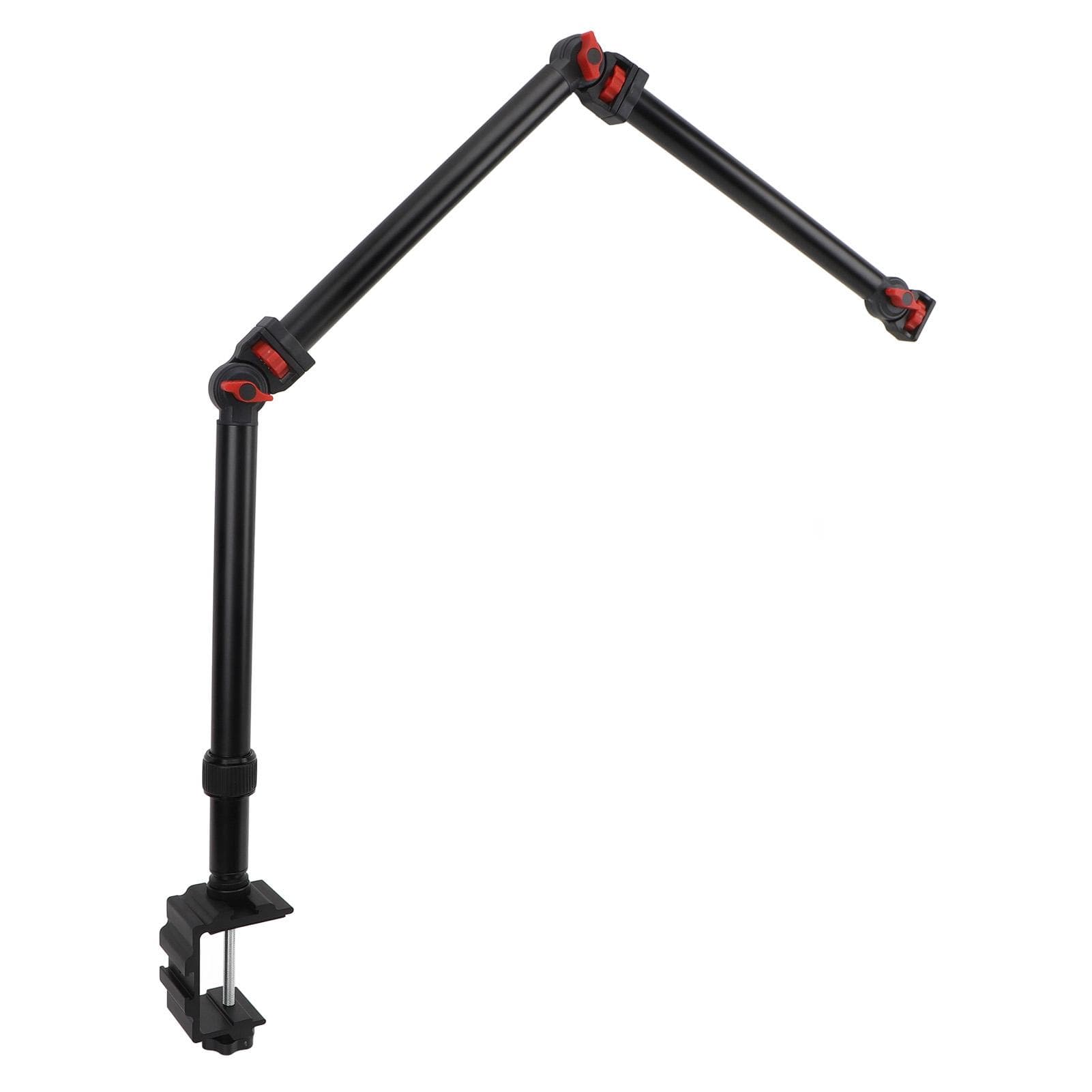 Camera Arm Clamp Mount Stand with 14in Screw Adjustable Articulating Arm Universal for Webcam