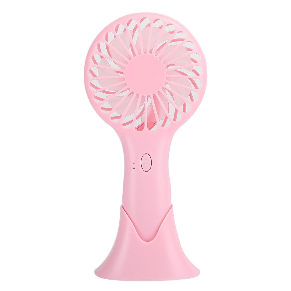 Handheld Fan Mini Cooling System Home Office Supplies 3-Speed Desktop Electric PortablePink