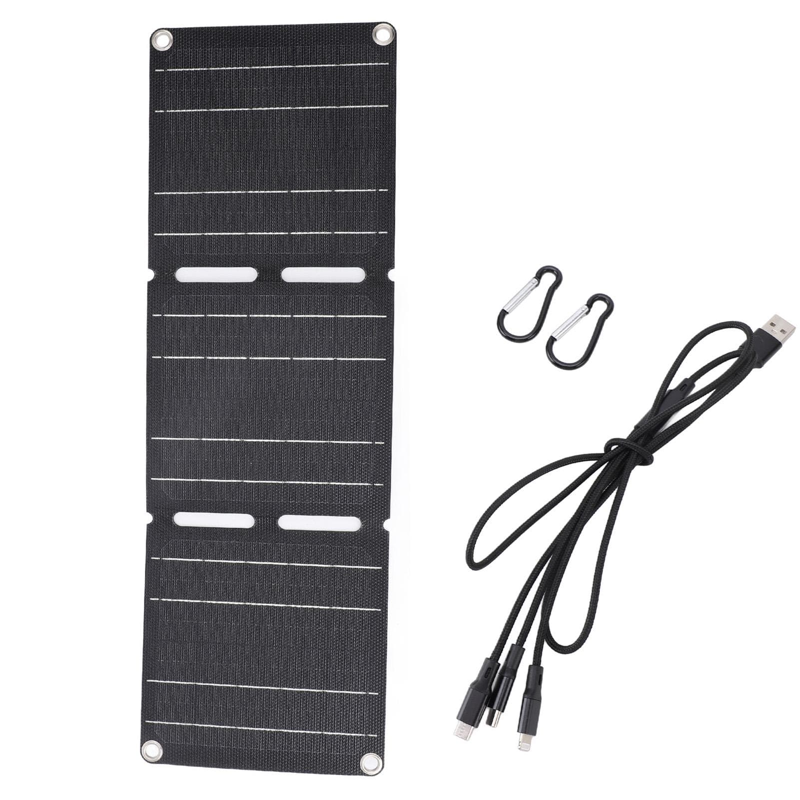 30W Solar Panel Dual USB Output IP68 Water Resistant Portable Foldable Solar Charger with 1 to 3