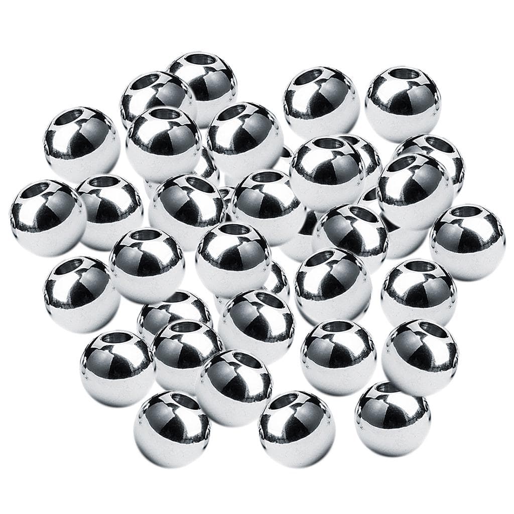50x 8mm Stainless Steel Ball Round Spacer Bead Charms DIY Jewelry Making 2mm 3mm