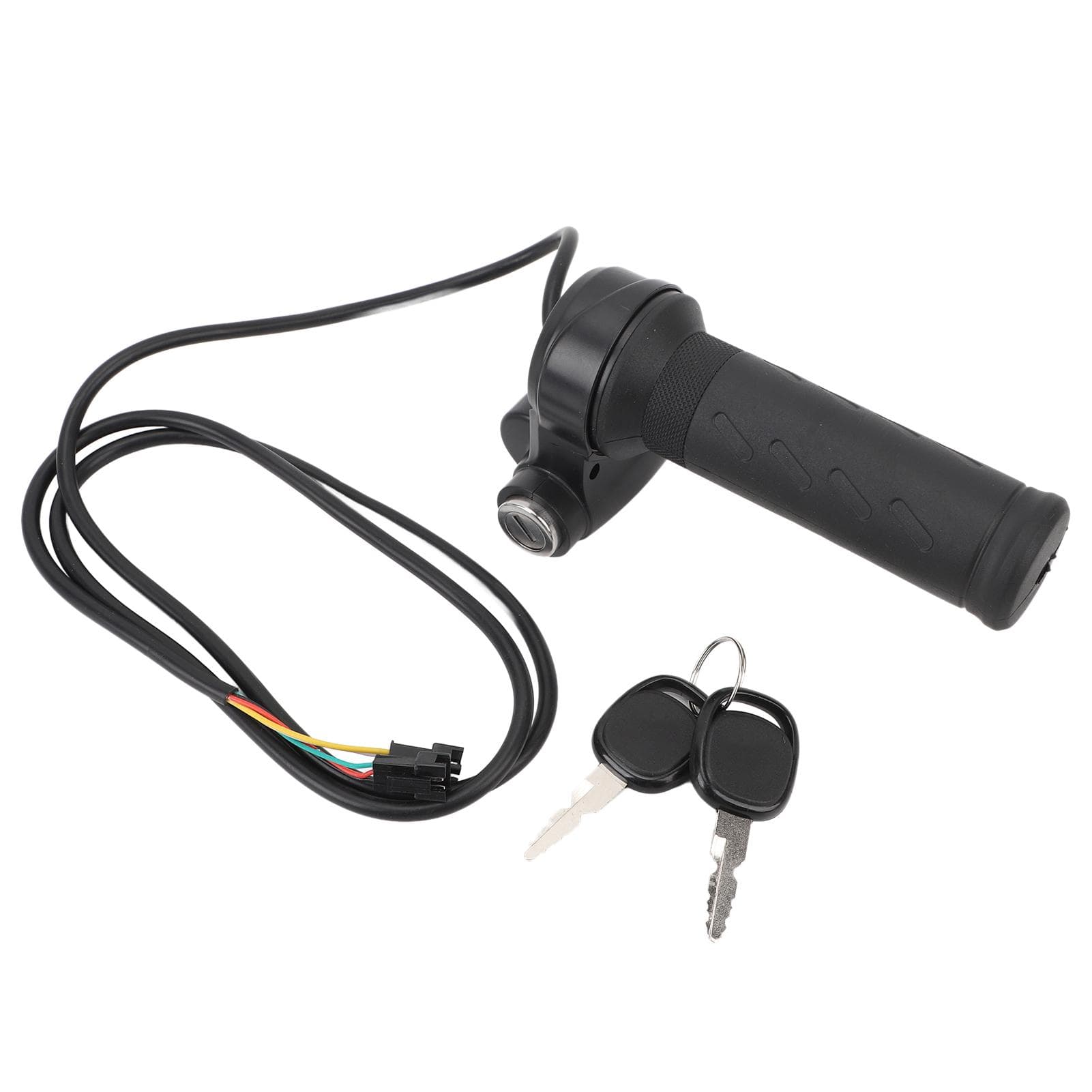Electric Bike Throttle Grip Universal Electric Bicycle Scooter Wire Twist Throttle Grip with 2 Keys
