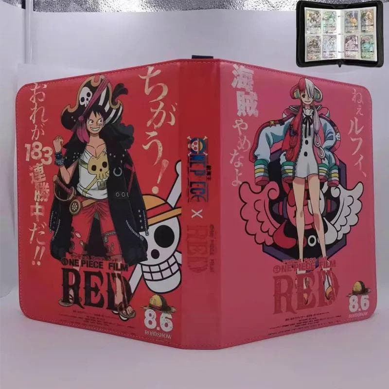 2x2 900pcs Cards holder Anime Luffy ACE Zoro Game Binder Card Holder Zipper Album Book Capacity R SR TGR GP Collectibles Folder Kids E