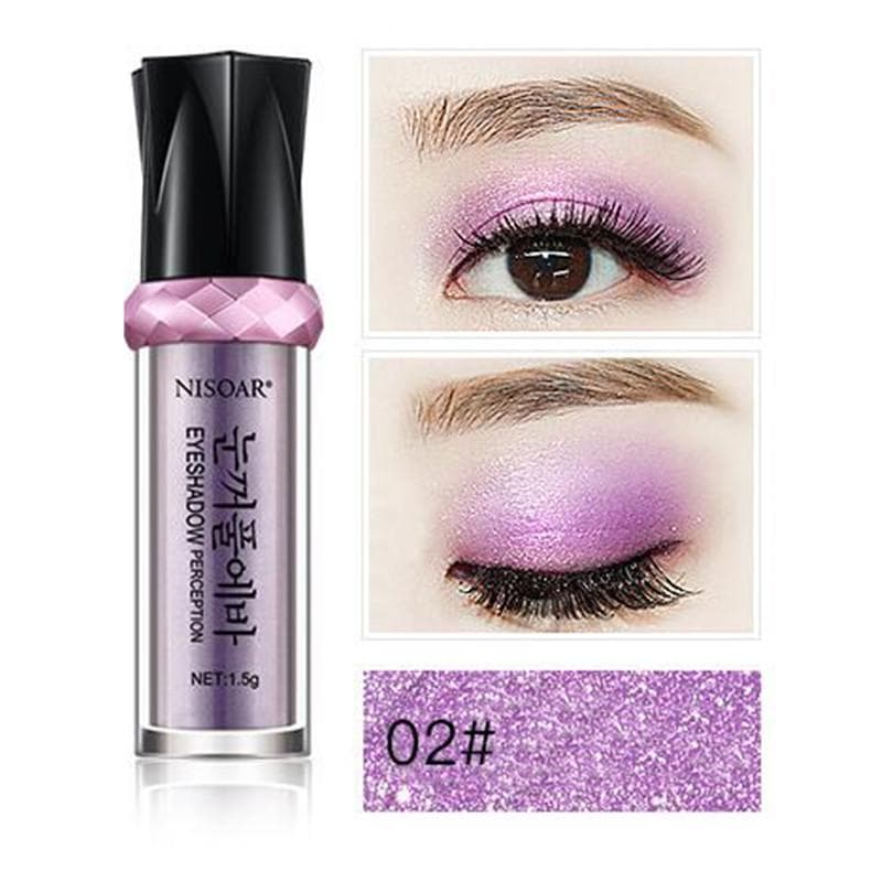 Shiny Long Lasting Shimmer Glitter Pigment Powder Nude Mineral Eye Shadow Highlight Roll-on Women Cosmetic Tool 2