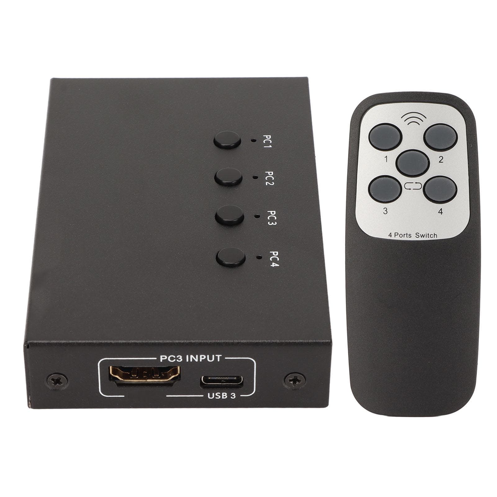 KVM Switcher 4K 60Hz 18Gbps 4 in 1 Out HD Multimedia Interface 2.0 KVM Switcher with USB Interface