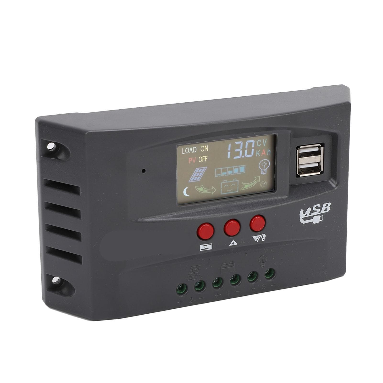 MPPT Solar Charge Controller 12V 24V Adjustable Parameter Color LCD Display Solar Panel Intelligent 60A