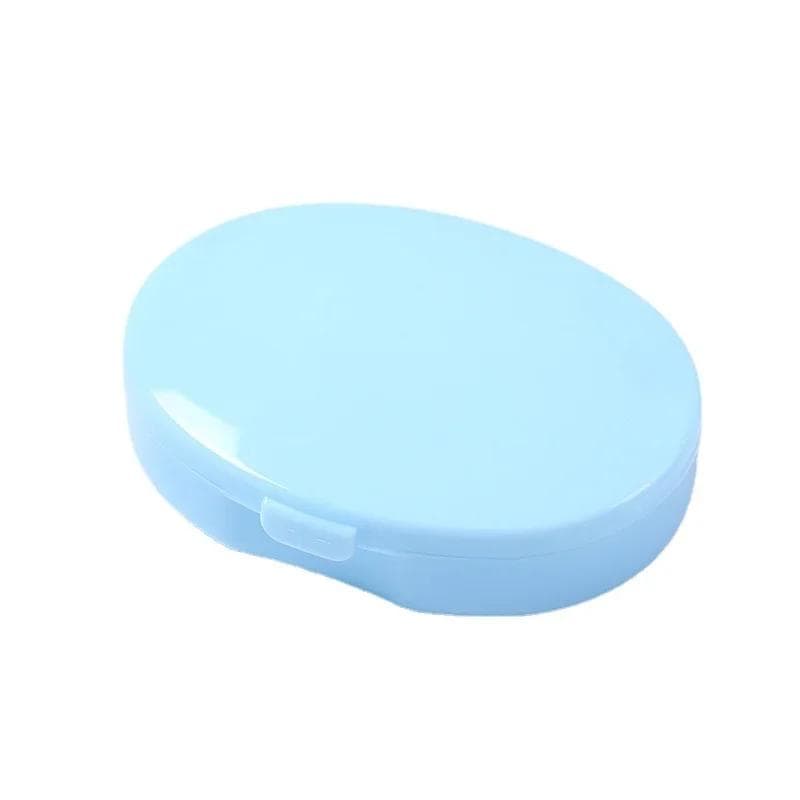 Portable 3 Girds Plastic Pill box Health Care Travel Organizer Pill Cases Medicine Dispenser Storage Box Tiny Box Easy to Carry blue