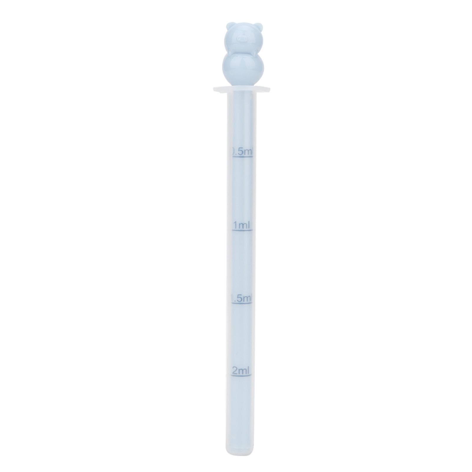 Portable Infant Baby Medicine Dispenser Liquid Syringe Dropper Feeder with Calibration (Blue) blue