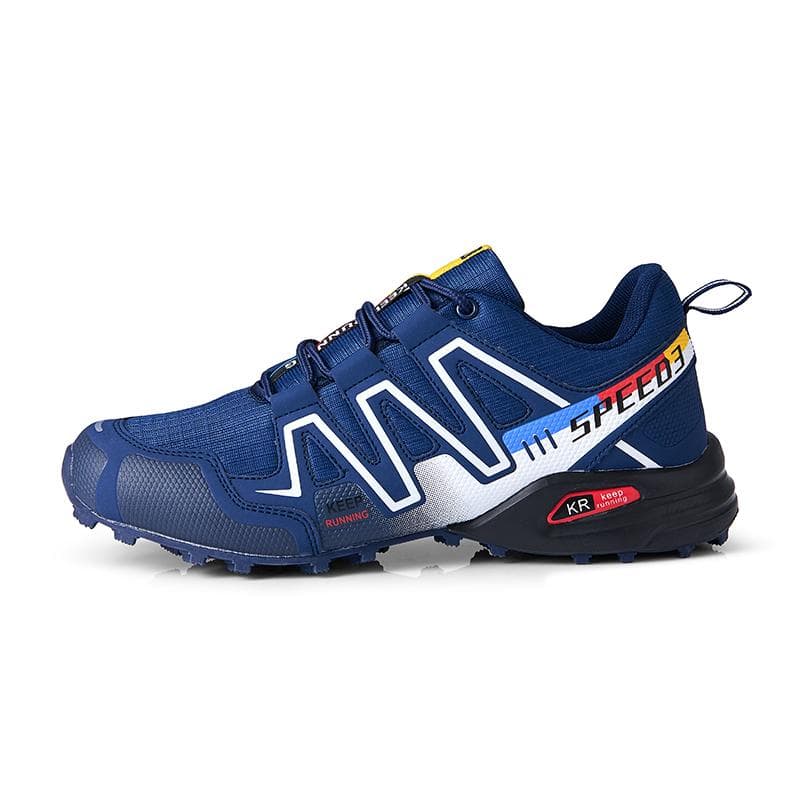 39-47 Men's Outdoor Non-slip Fashion Large Size Sports Hiking Shoes 44 camouflage/blue