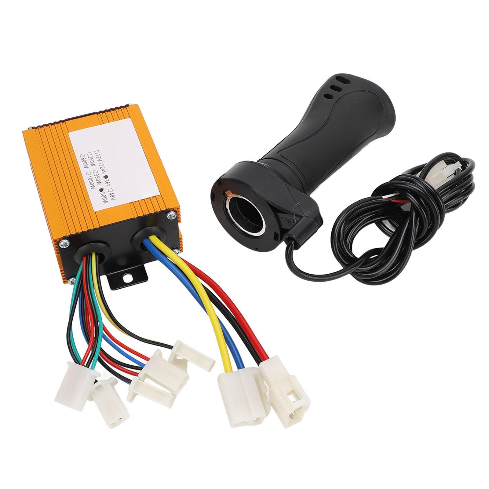 36V 500W Brushed Controller and Throttle Grip Strong Heat Dissipation Motor Speed Controller for