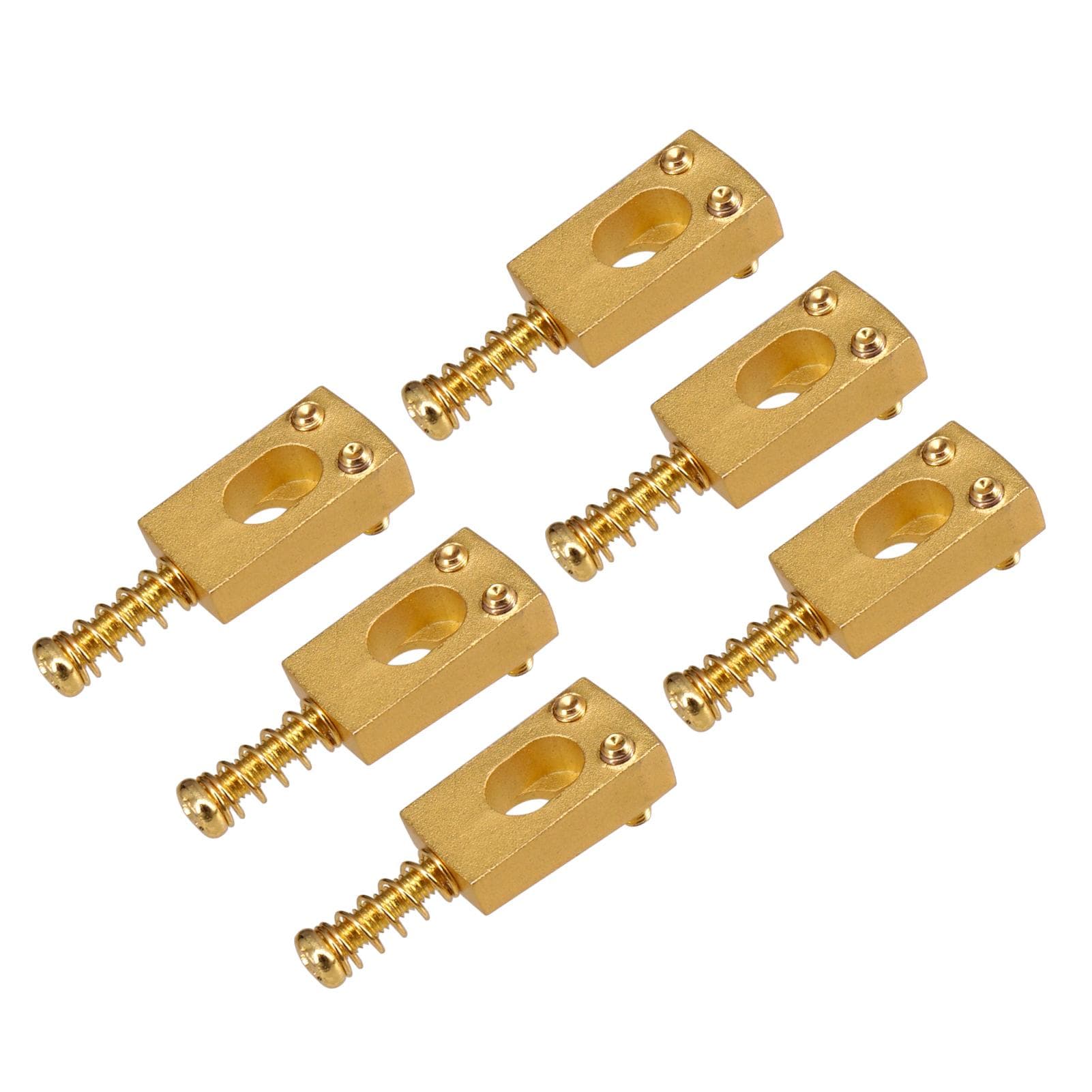 6pcs Vintage Brass Guitar Bridge String Saddles Electric Guitars Accessories gold