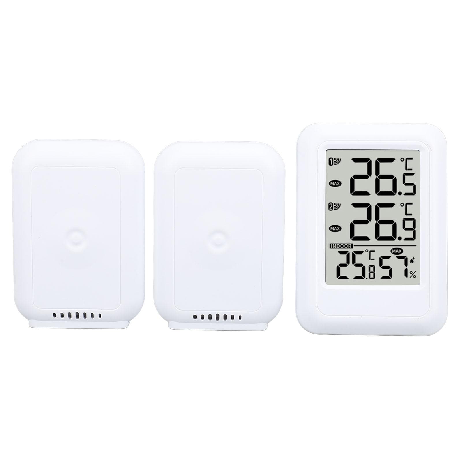 Indoor Outdoor Thermometer Time Display Alarm Calendar Function Digital Wireless Thermometer for