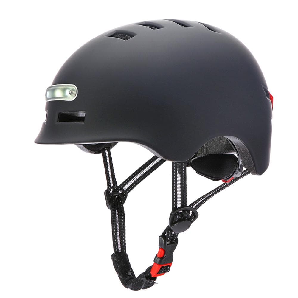 Bike Helmet for Adults Men Women with Rechargeable USB Light, Bicycle Helmet with Thick EPS Foam M black