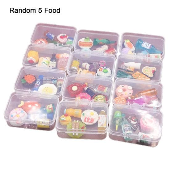 5Pcs/Set Tiny Food Doll Exquisite Appearance Wine Bottle Cake Miniature Toy A