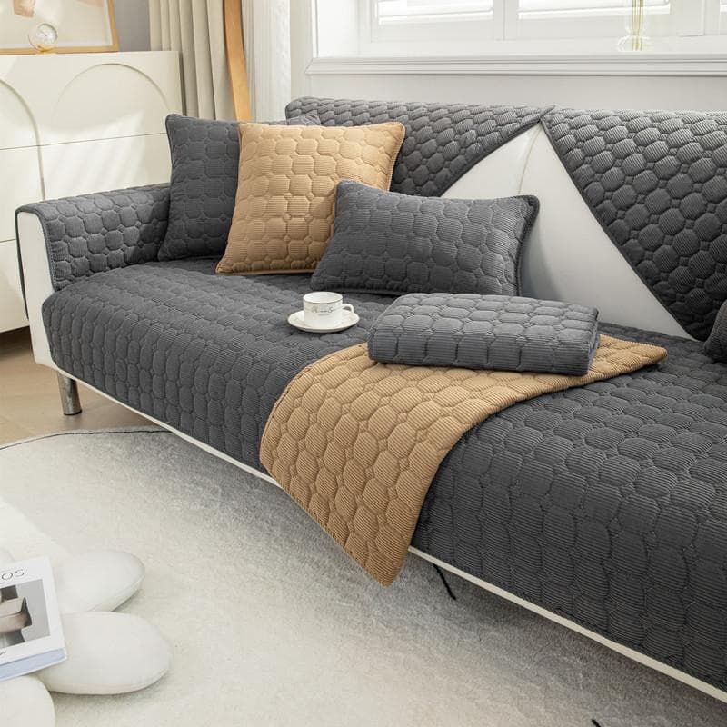 Thicke Sofa Cover Non-slip Couch Cover Cushion Slipcover for Living Room Universal for All Seasons Corduroy Home Protector Cover 90x90cm 1pcs