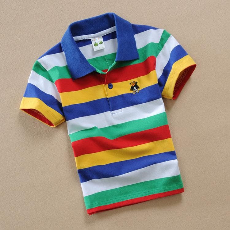 Summer Kids T-shirt Toddler Boys Tees Casual Short Sleeve Polo T Shirt Tops 12/120cm