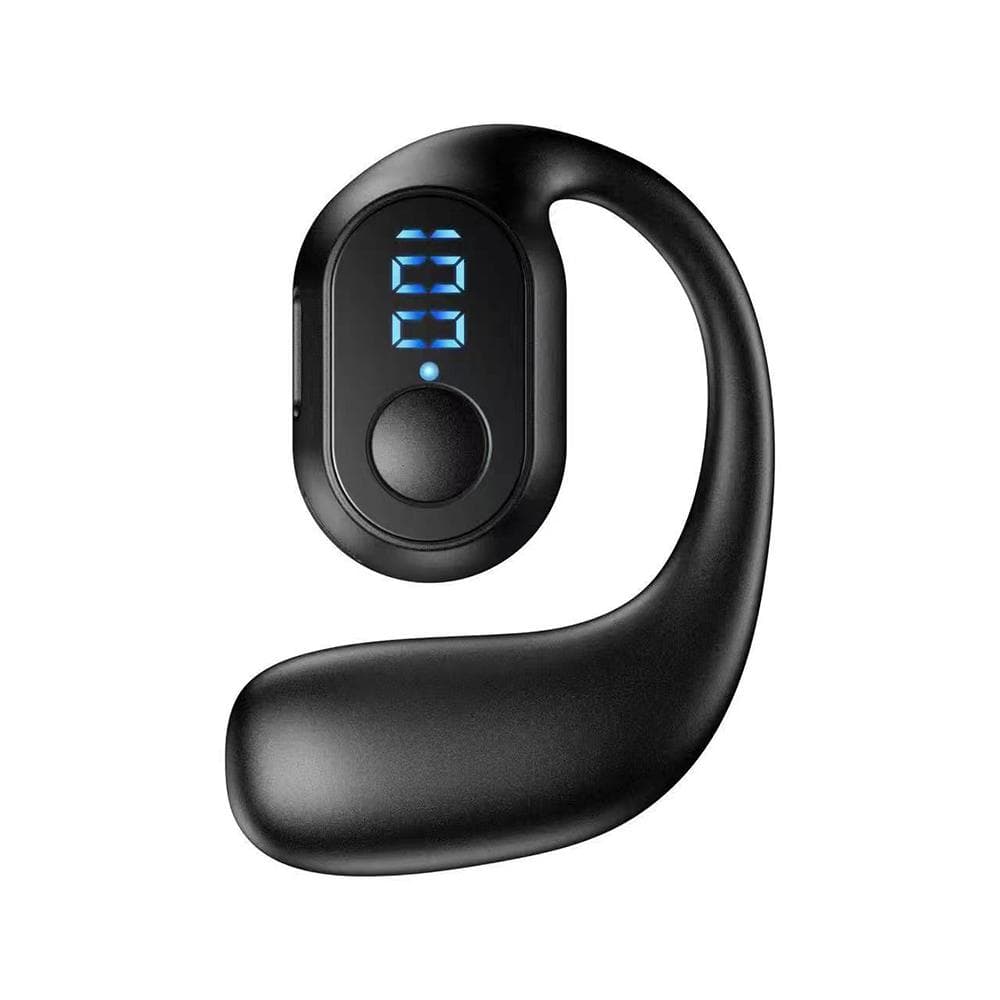 Mini TWS Bluetooth 5.3 Headphone Single Ear Hook Business Earphone Earbud Ear-Clip Wireless HiFi Stereo Noise Reduction Headset for Huawei Samsung black