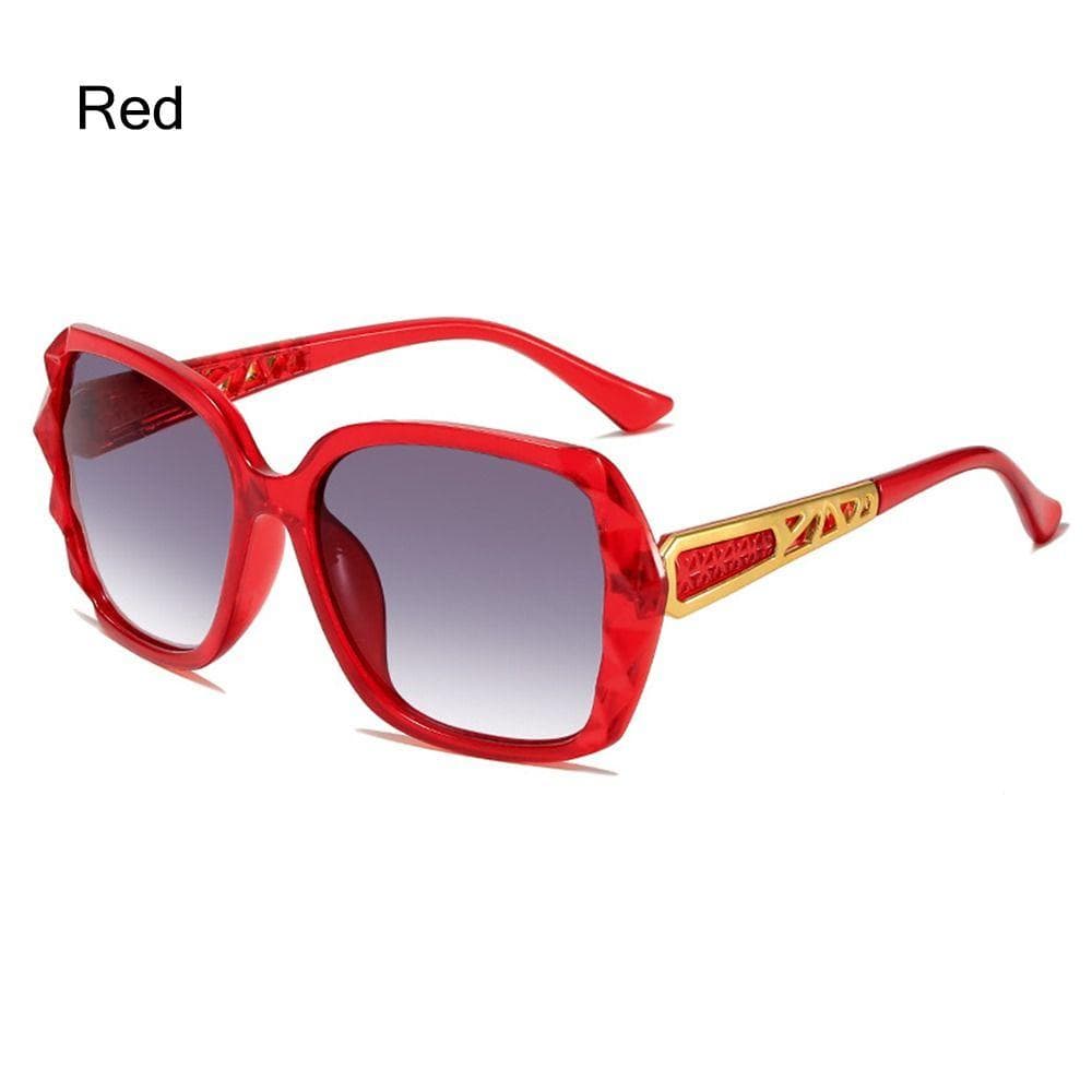 Metal Hollow Carved Design Oversized Sunglasses Gray Lens Beach Travel Streetwear Classic Fashion Sun Glasses