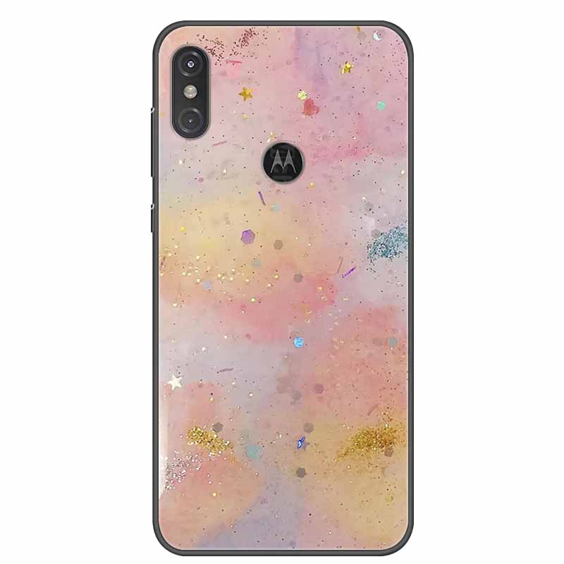 For Moto One Vision Case Luxury Silicone TPU Soft Cover Phone Case For Motorola Moto One Action Macro Shockproof Marble Coque Moto One Vision