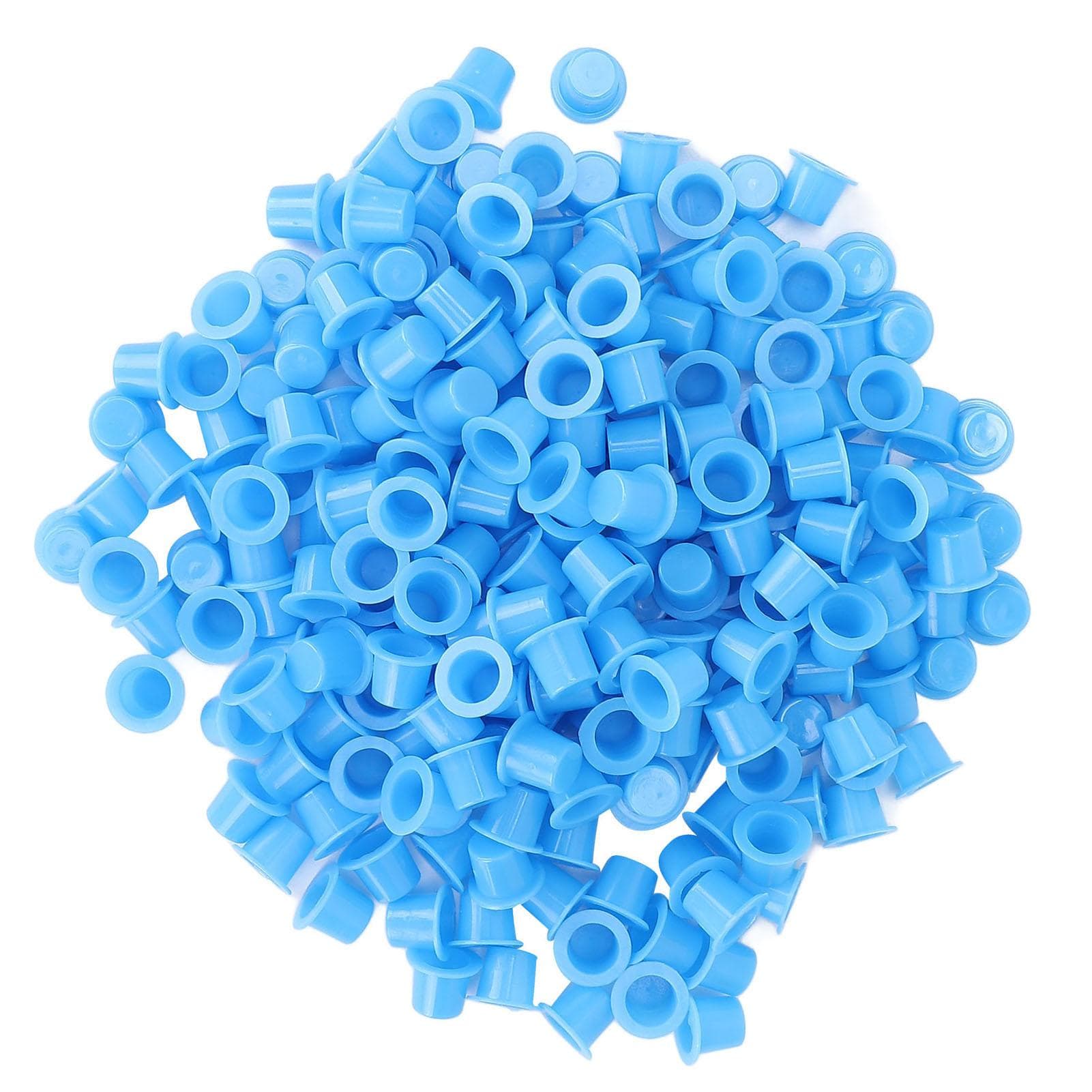 1000pcs Tattoo Ink Pigment Cup Disposable Blue Plastic Eyebrow Lip Eyes Tattoo Pigment CupL L