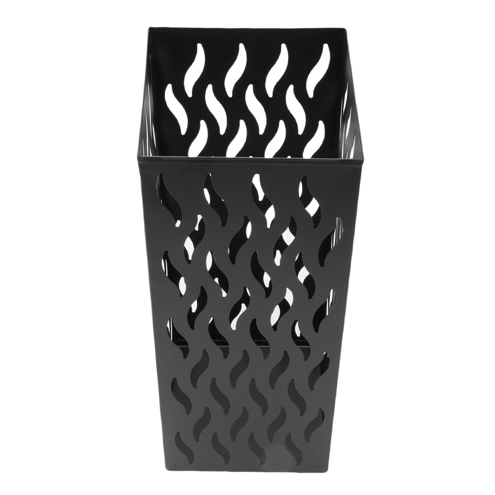 Metal Square Umbrella Holder for Entryway Umbrella Organizer S Shaped Hollow Out for Home Office black