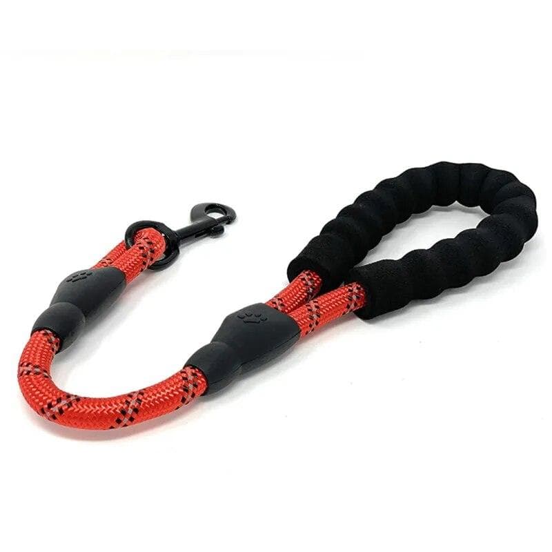 Dog Leash Short Leashes For Dog Walking Reflective Dogs Leash Comfortable Handle Pet Chain Rope Dogs Leashes Pet Supplies red