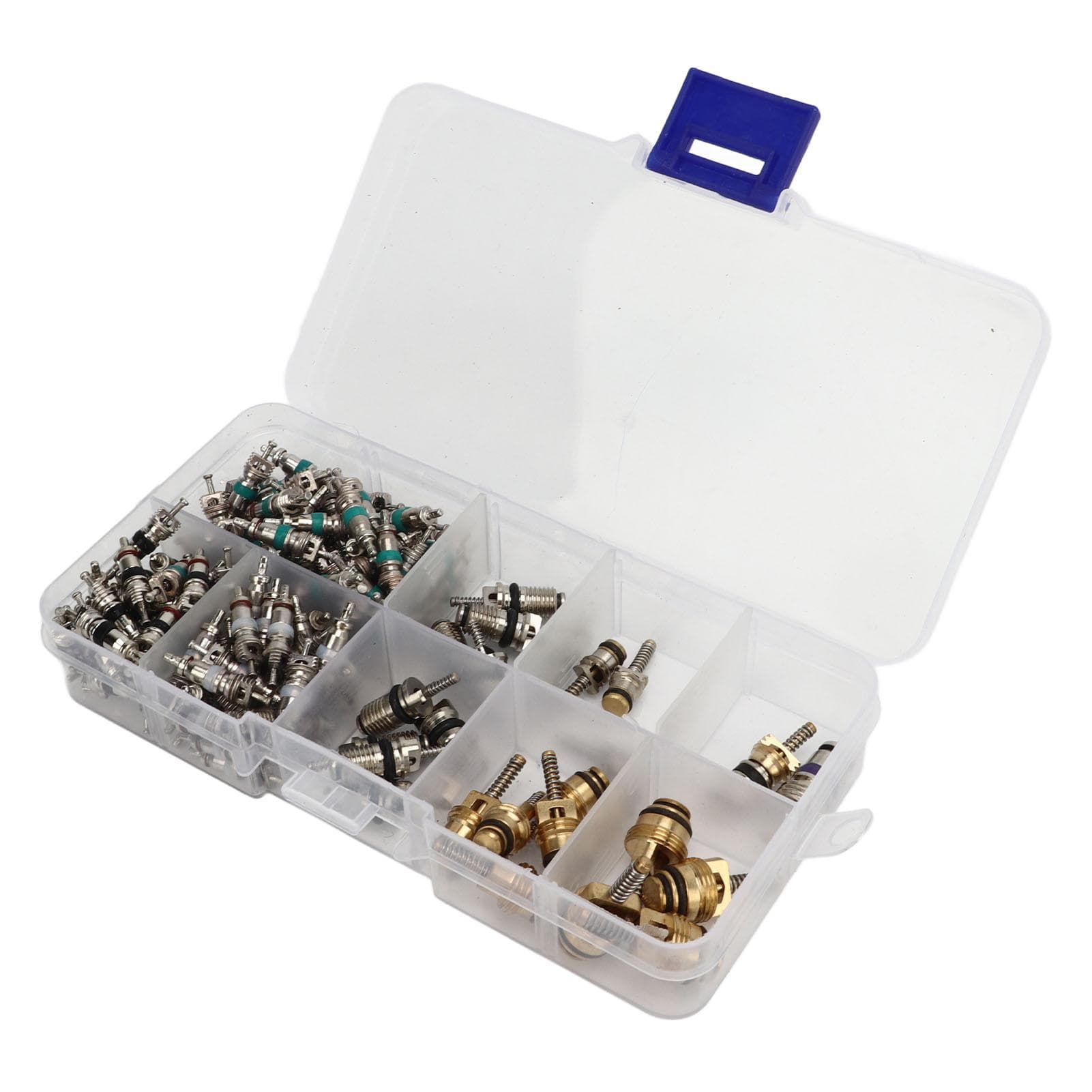 134PCS Air Conditioning Valve Core Compact Precise Refrigeration Tire Valve Stem Cores for Cars