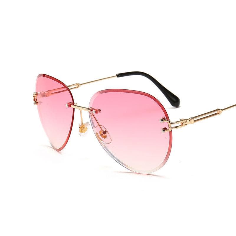 Fashion Vintage Rimless Sun Glasses Women Luxury Ladies Sunglasses Shades UV Protection Stylish Oculos Feminino Gafas