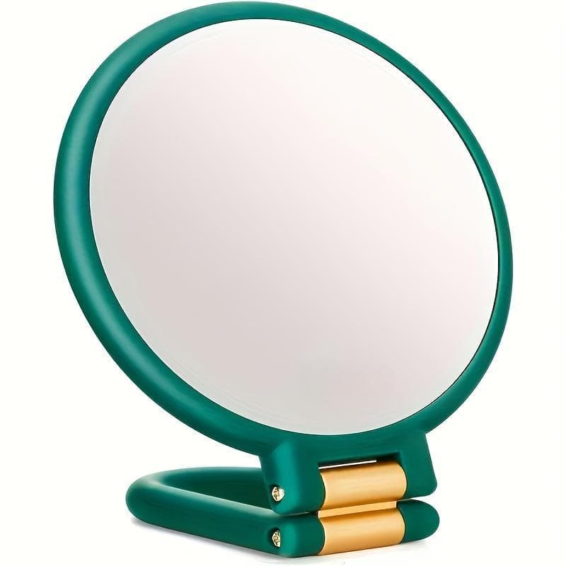 30X Magnifying Makeup Mirror, Handheld Double-Sided Folding Mirror, One Magnifying Glass and One Standard Glass, 360-Degree Rotating Adjustable Handle