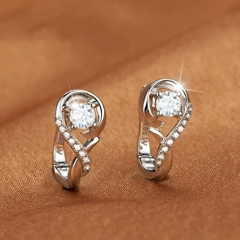 Fashion Earrings Cubic Zirconia Earrings Jewelry Gift silver