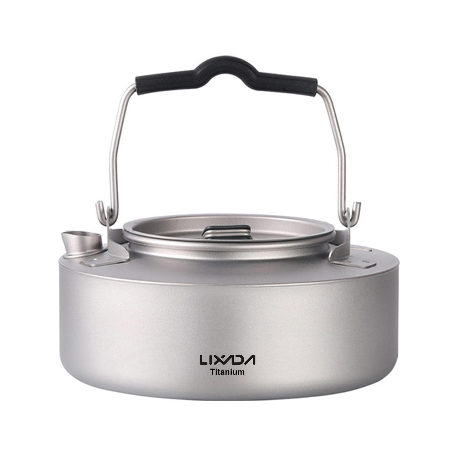 600ml / 1000ml Titanium Tea Pot Kettle Lightweight Camping Tea Kettle Coffee Pot for Home Kitchen 600ml