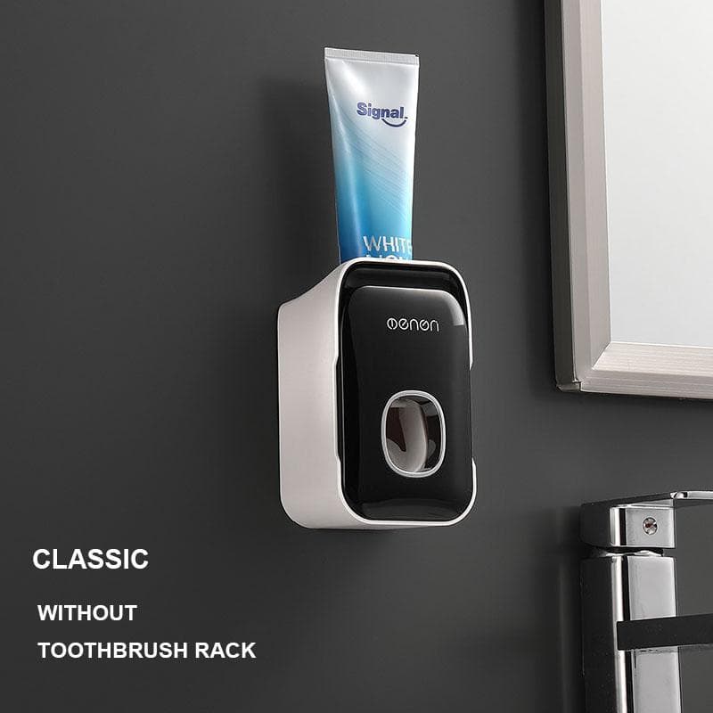 Automatic Toothpaste Dispenser Toothbrush Holder Wall Mount Toothbrush Storage Rack Toothpaste Squeezer