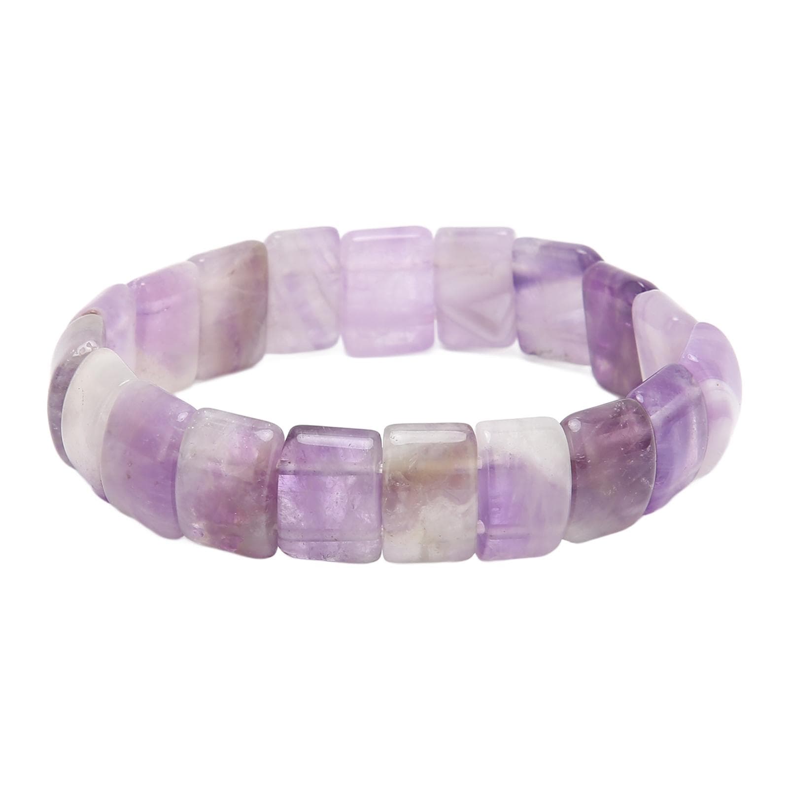 Amethyst Bracelet Mixed Color Purely Natural High Elasticity Crystal Bracelet for Party Anniversary