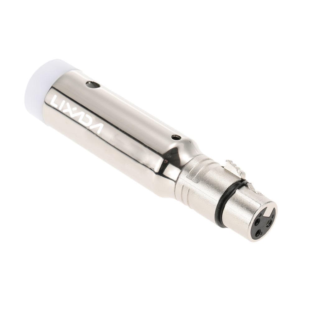 Lixada Rechargeable 2.4G ISM DMX512 Wireless 3 Pins Female Receiver for Stage PAR Light US Plug white