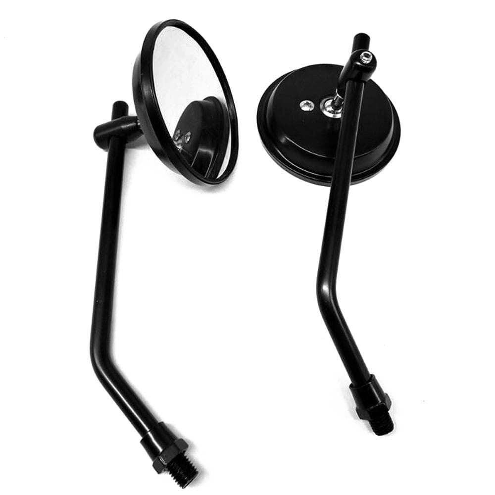 Motorcycle Rearview Mirror Universal Convex Rear View Mirrors Support 360 degrees Rotation for M10 black