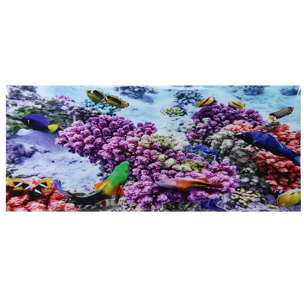 Background Poster Decorative Painting PVC Sticker Landscape Image for Aquarium Fish Tank61x30cm