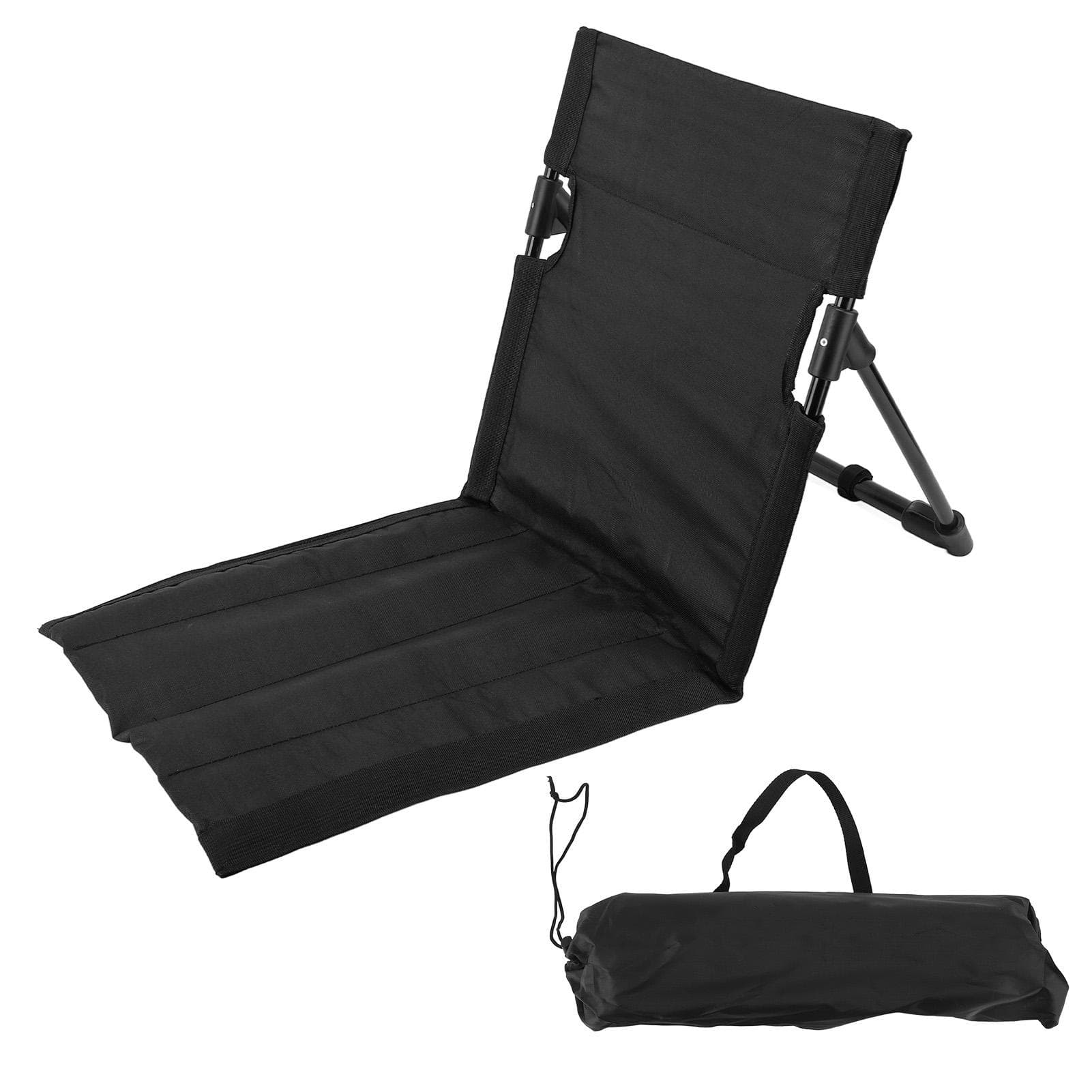 Outdoors Lounger Park Beach Chair Portable Folding Beach Lounge Chair for Adults black