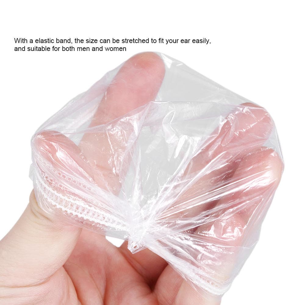 100 Pcs Disposable Ear Cover Salon Hairdressing Waterproof Ear Protector Hair Dye Shield Protection