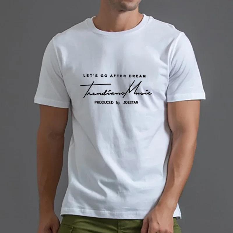 Printed Letters Short-sleeved T-shirt Men's New Simple Men's Short-sleeved T-shirt Youth Half-sleeved T-shirt 5XL