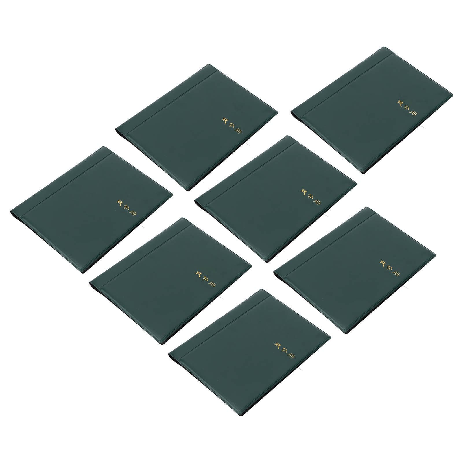 7 Pcs Coin Collection Book Green Clear Pages Waterproof Dustproof 120 Pockets Coin Collection Book