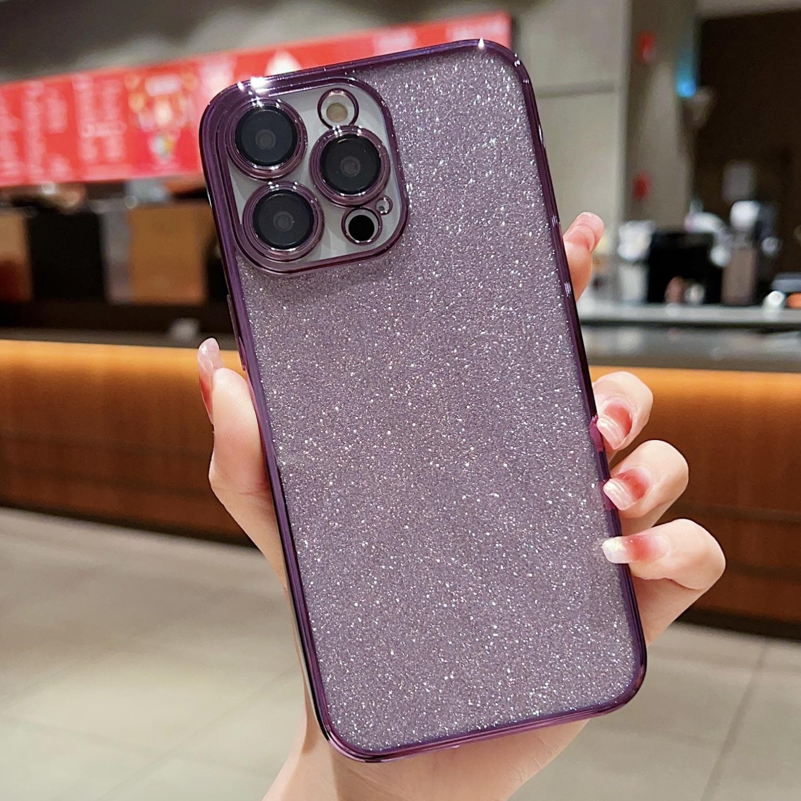 Applicable To IPhone 16 Mobile Phone Case Apple 14/15 Electroplating Full-inclusive 13promax Anti-fall Flash Powder Protective Case Ins iPhone11promax