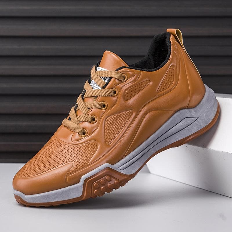 Men's Shoes Spring New Shoes Fashion Warm Shoes Single Cotton Same Style Men's Leather Casual Shoes Thick-soled Shoes 44