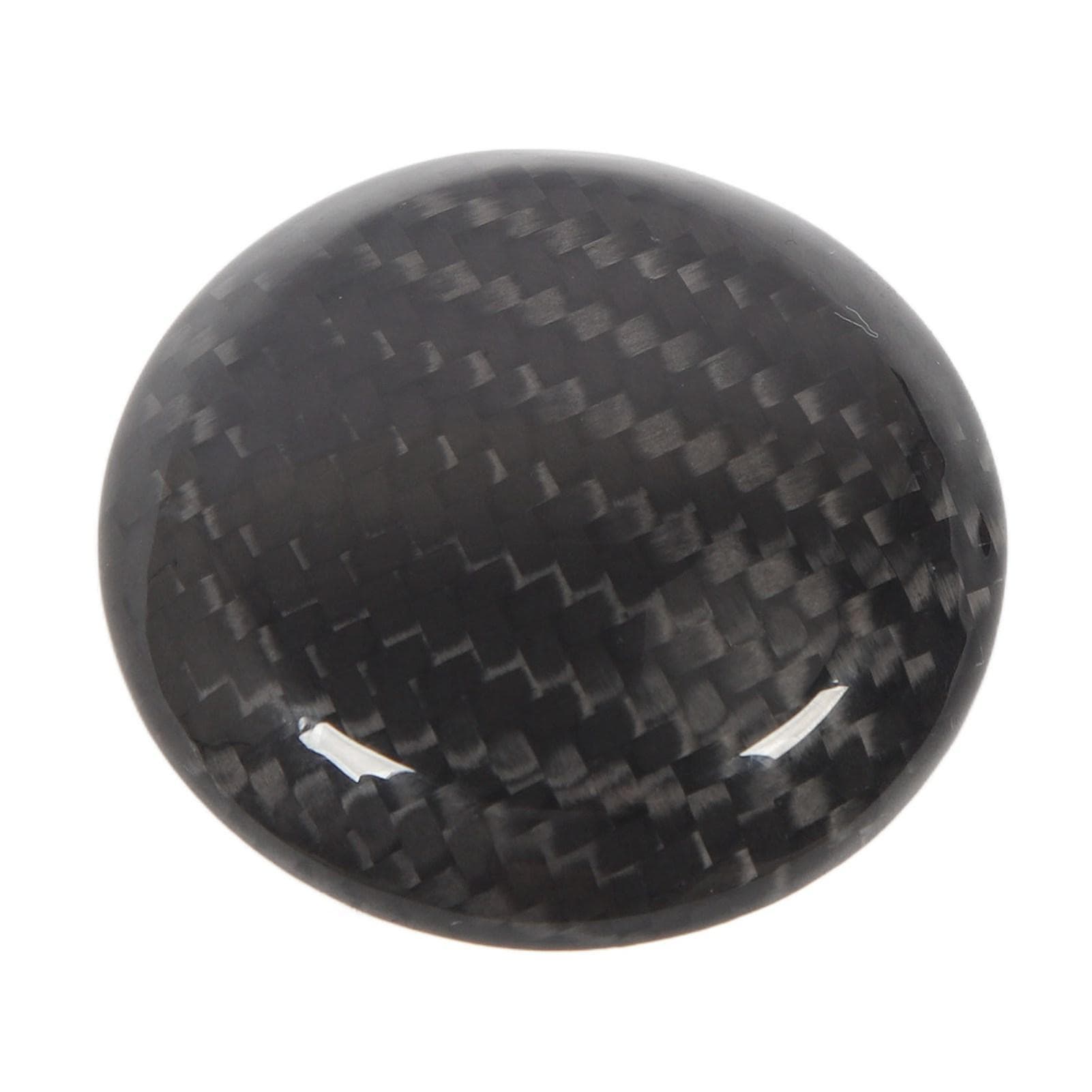 Gear Shift Knob Trim Glossy Carbon Fiber Gear Shift Knob Head Cover Trim Replacement for Toyota
