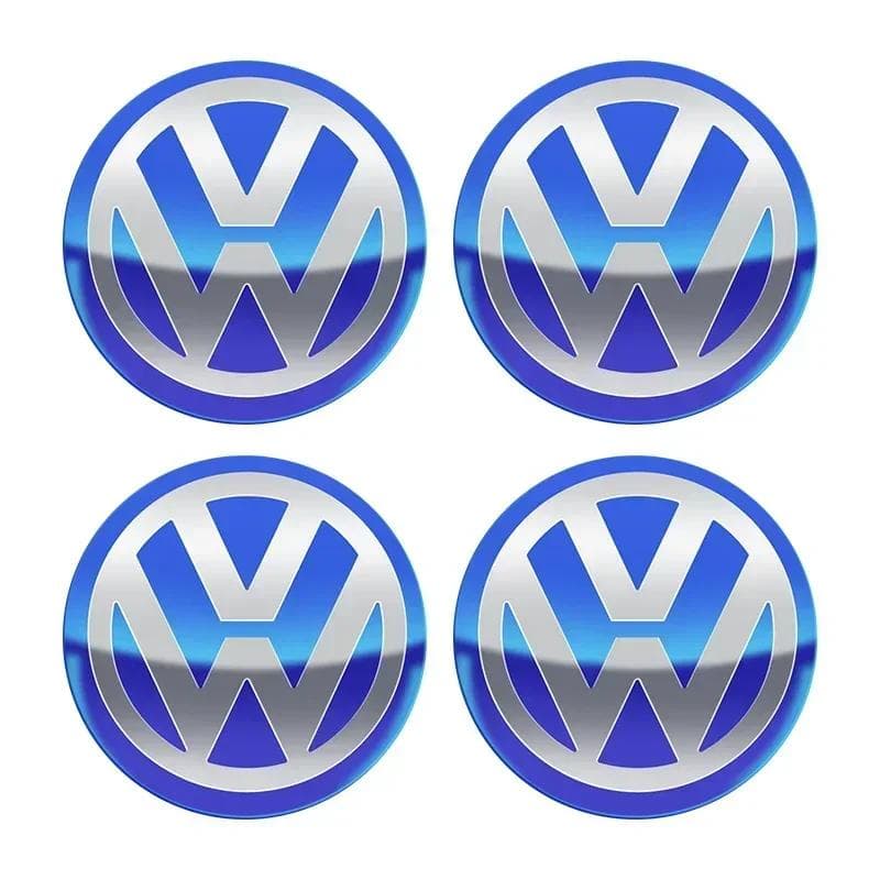For VW New 4pcs 56/60/65/70/75mm Car Wheel Center Hub Caps Sticker Badge For Volkswagen VW B5 GTI Golf 5 7 Caddy Passat b6 Tigua 60mm