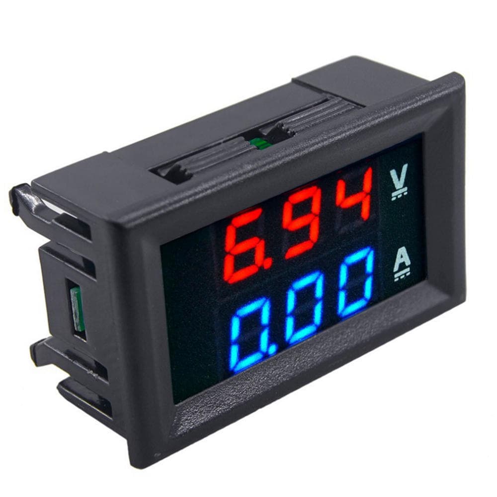 DC 0-100V 10A Digital Double Color Blue & Red LED Display Voltmeter Ammeter
