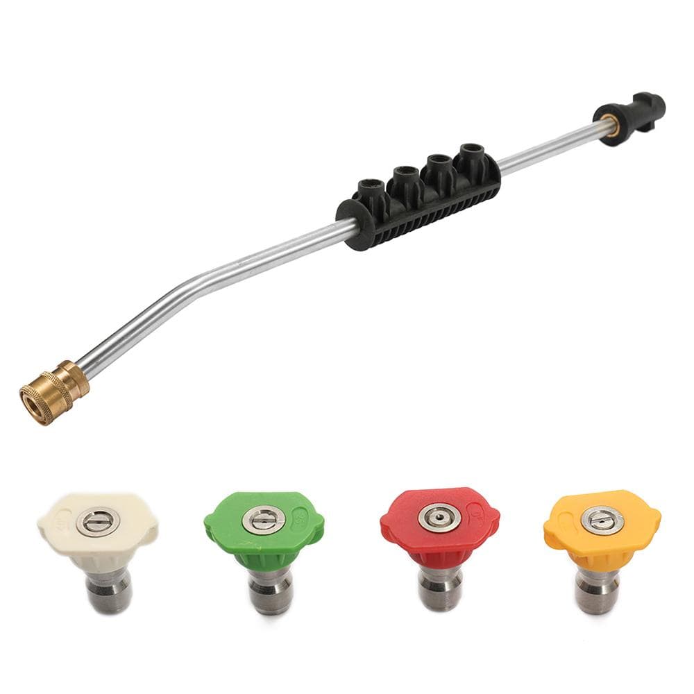 High Pressure Car Wash Jet Lance For Karcher K Series With 4 Nozzle Tips Adjustable Angle Sprayer Curved Rod Washer