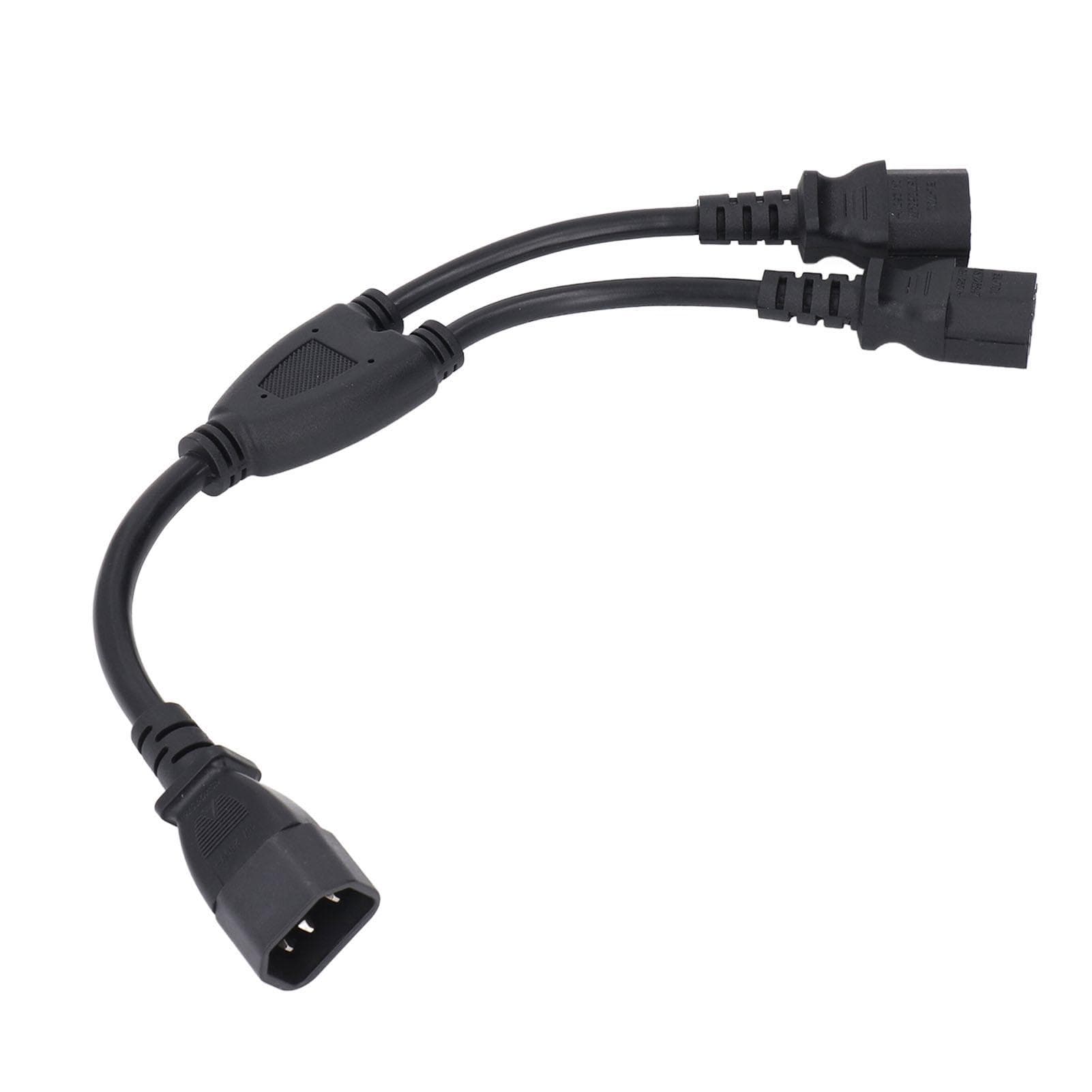 Power Cable Splitter Y Shape 30cm IEC320 C14 Male to 2 C15 Female Power Adapter Cord 10A 250V