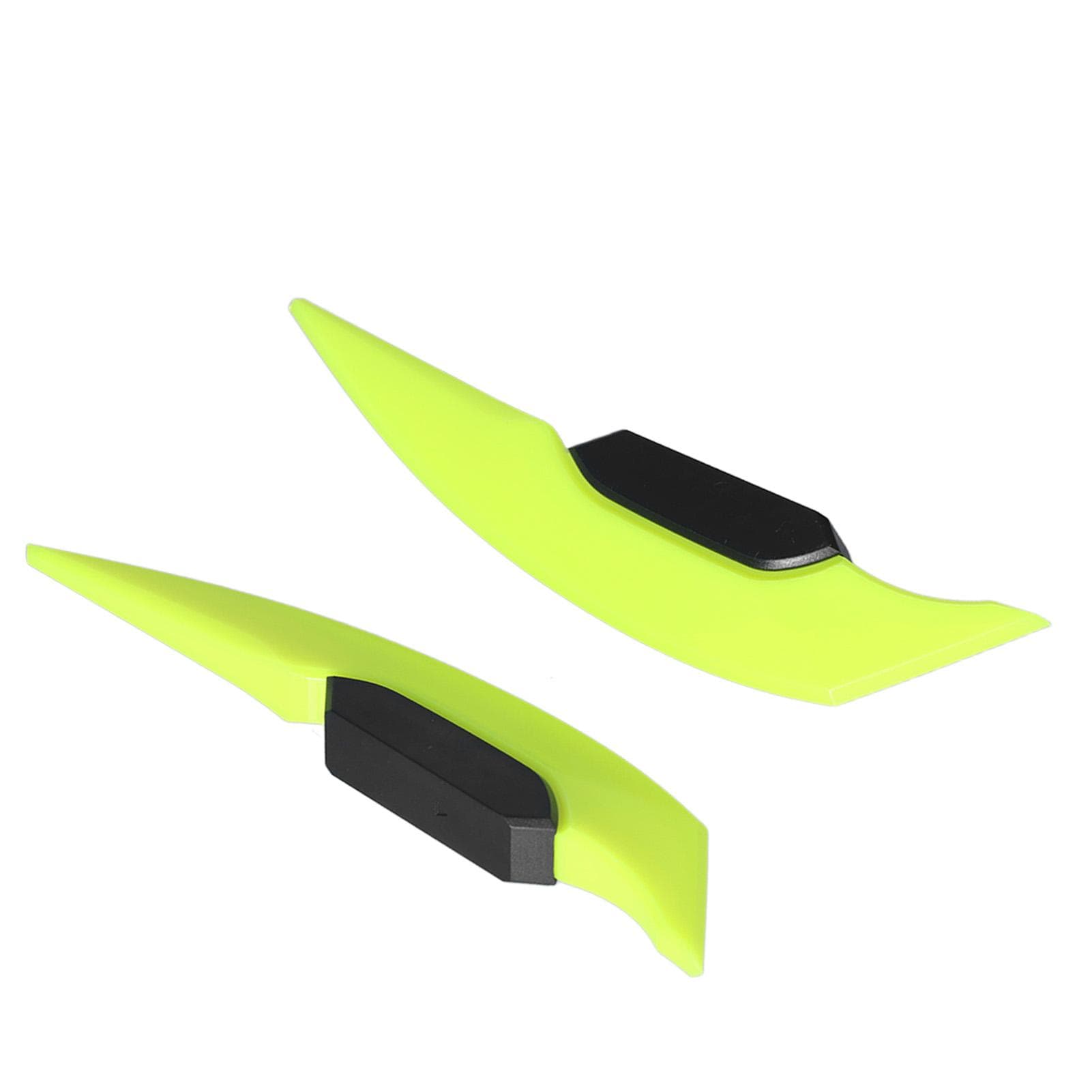 1 Pair Motorcycle Side Winglet Aerodynamic Wing Spoiler Universal for Motorbike Electric fluorescent green