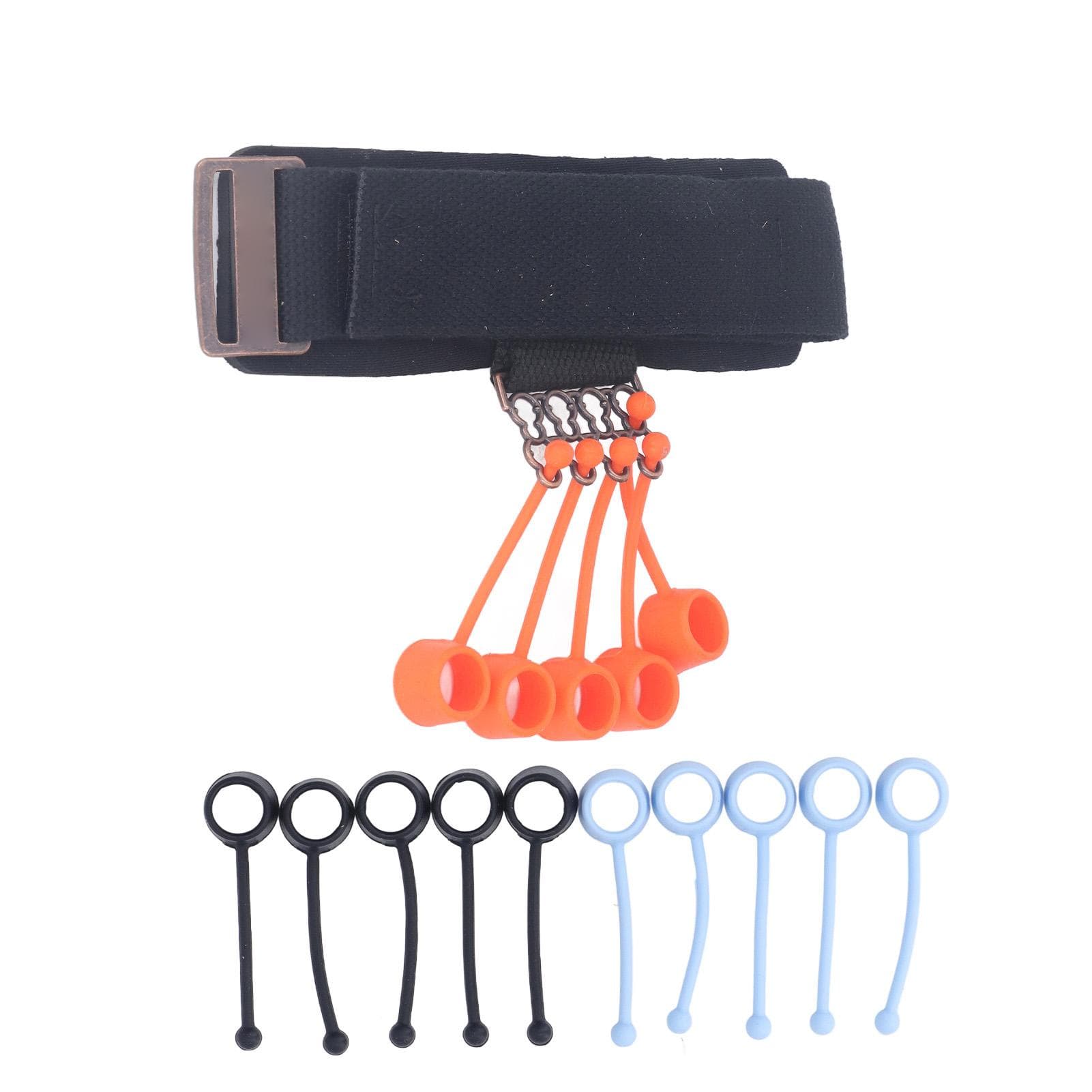 Finger Exerciser Stretcher Silicone Adjustable Improve Flexibility Hand Grip Strength Trainer with black